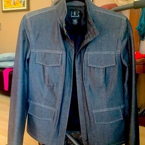 INC Charcoal denim jacket size 4